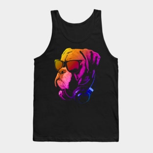 Dj Bulldog Red Tank Top